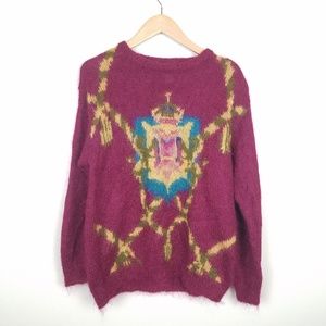 Vintage Crown Mohair Wool Sweater Size Small